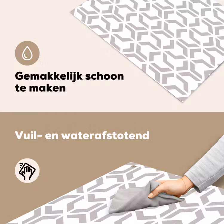 Grafisch - Patroon - Modern Inductie beschemer met haakjes klein 777 -ky-schoon-nl