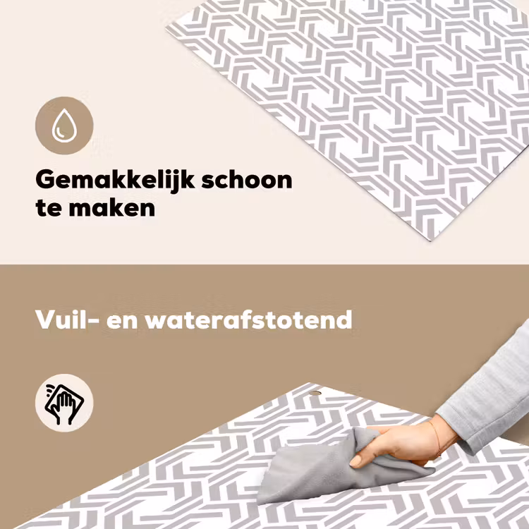 Grafisch - Patroon - Modern Inductie beschemer met haakjes klein 777 -ky-schoon-nl