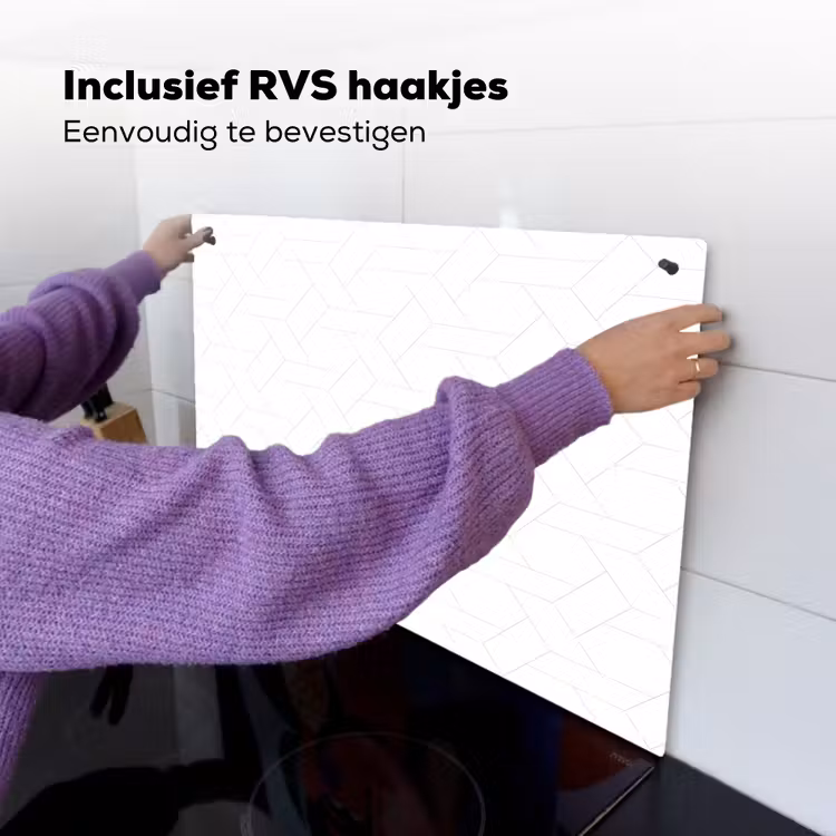Grafisch - Patroon - Modern - Fijnstijl Inductie beschemer met haakjes klein 777 -ky-ophangen-nl