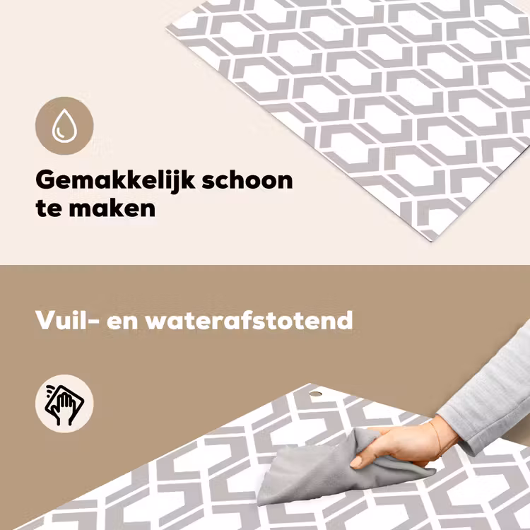 Grafisch - Patroon - Modern - Hexagon Inductie beschemer met haakjes klein 777 -ky-schoon-nl