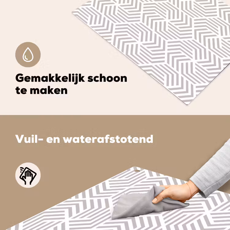 Grafisch - Patroon - Modern - Onderbroken Inductie beschemer met haakjes klein 777 -ky-schoon-nl