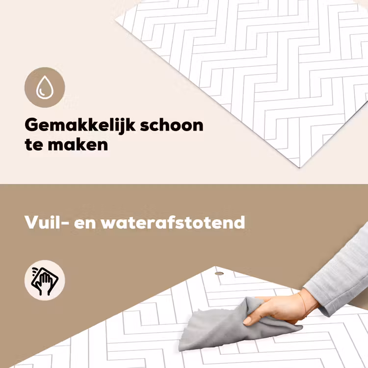 Grafisch - Patroon - Modern - Schuin Inductie beschemer met haakjes klein 777 -ky-schoon-nl