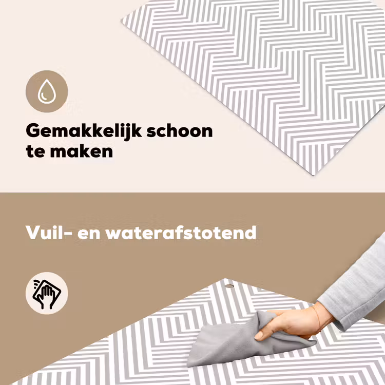 Grafisch - Patroon - Modern - Schuin Inductie beschemer met haakjes klein 777 -ky-schoon-nl