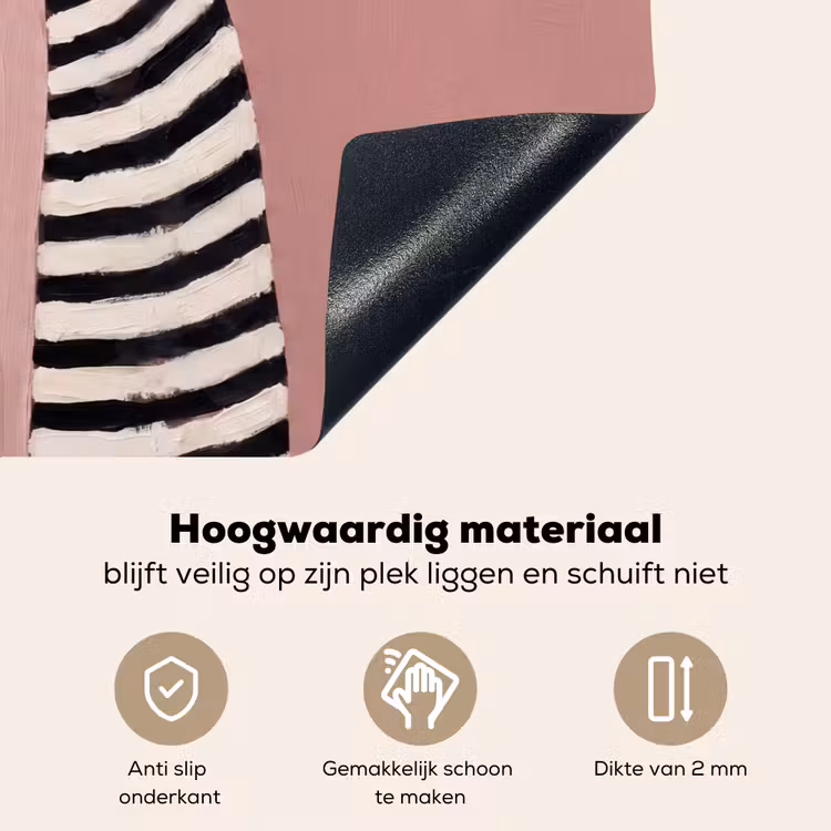 Grafisch - Vrouw - Roze Inductie beschemer met haakjes klein -ky-onderkant-nl