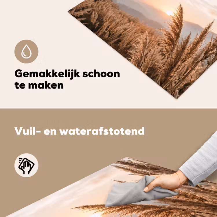 Gras - Veld - Zon - Natuur Inductie beschemer met haakjes klein -ky-schoon-nl