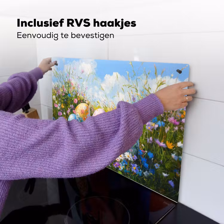 Grasveld - Eieren - Bloemen Inductie beschemer met haakjes klein -ky-ophangen-nl