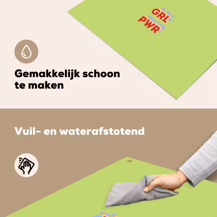 Grl pwr - Groen - Rood - 3D Inductie beschemer met haakjes klein -ky-schoon-nl