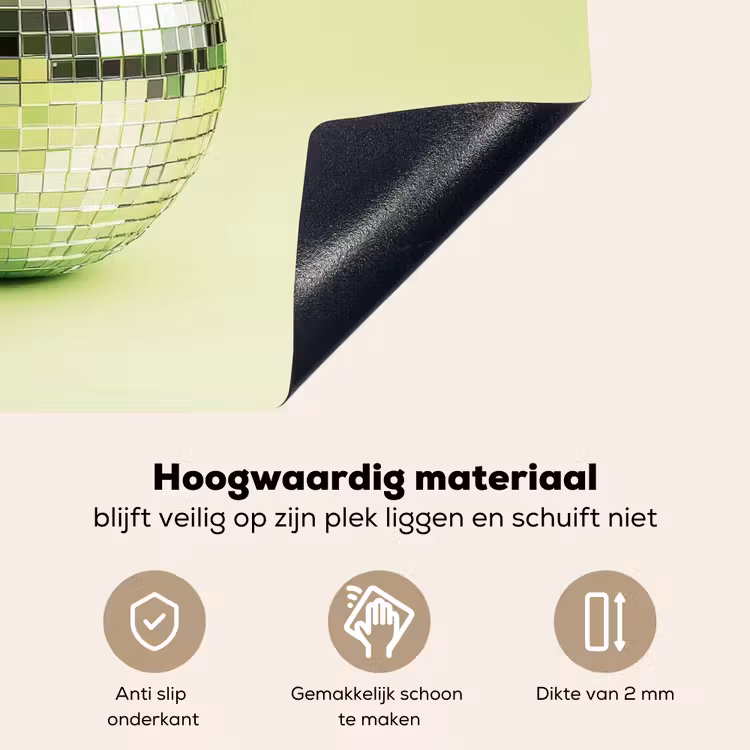 Groen - Disco - Decoratie - Appel Inductie beschemer met haakjes klein -ky-onderkant-nl