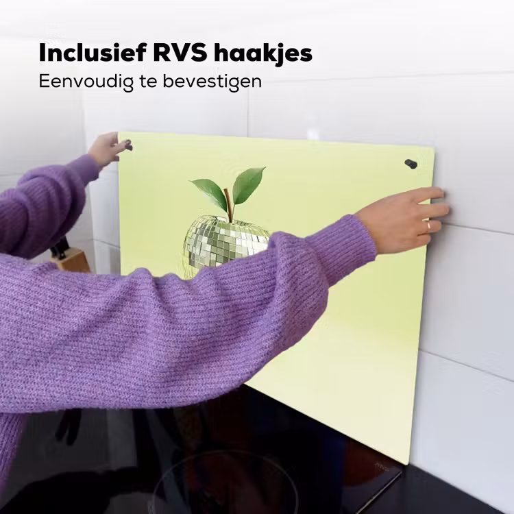 Groen - Disco - Decoratie - Appel Inductie beschemer met haakjes klein -ky-ophangen-nl