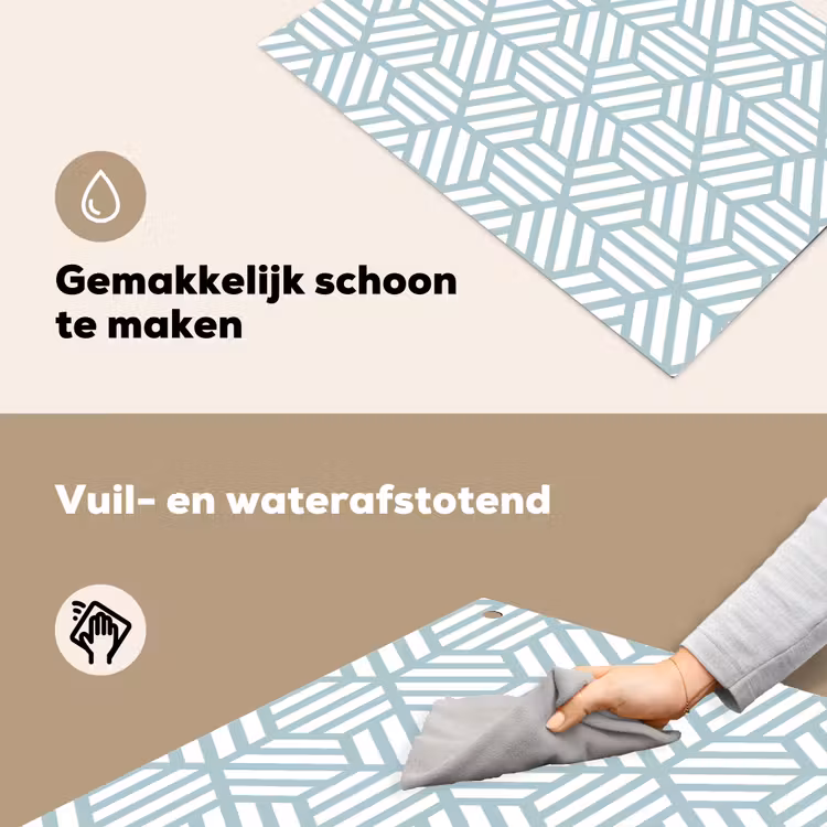 Groen - Geometrie - Patronen - Abstract Inductie beschemer met haakjes klein 777 -ky-schoon-nl