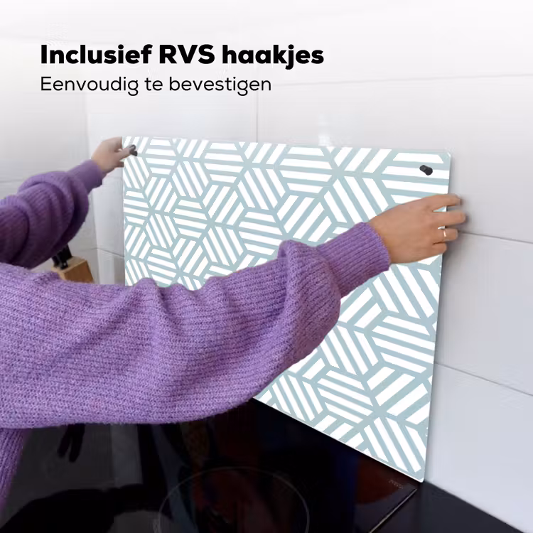 Groen - Geometrie - Patronen - Abstract Inductie beschemer met haakjes klein 777 -ky-ophangen-nl