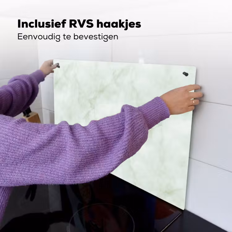 Groen - Marmer - Vloeiende aders Inductie beschemer met haakjes klein 777 -ky-ophangen-nl