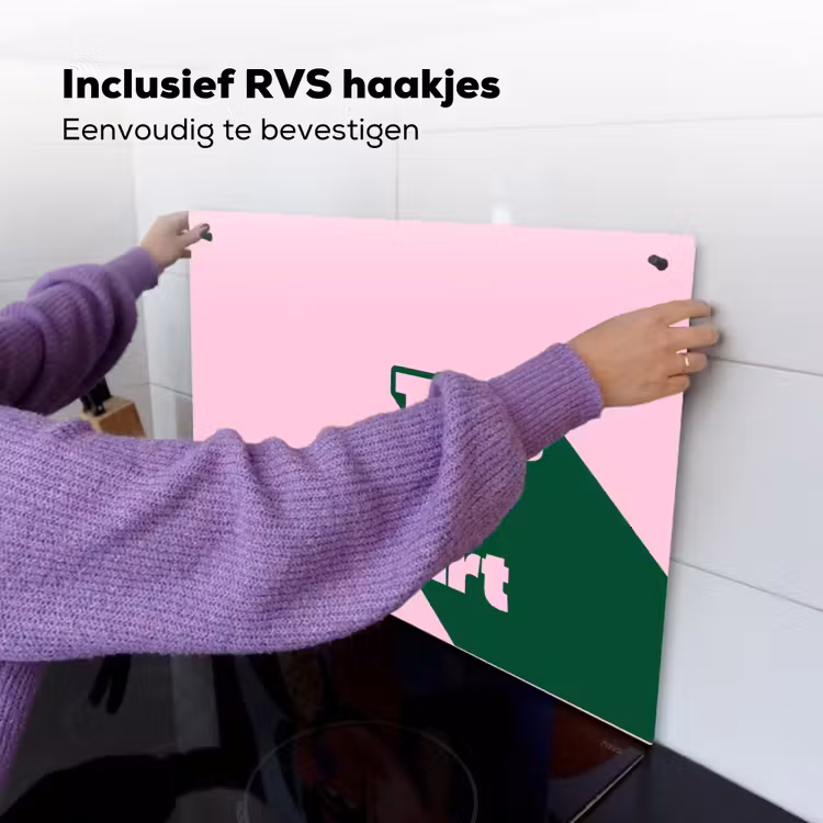 Groen - Teskt - This is art - Roze Inductie beschemer met haakjes klein -ky-ophangen-nl