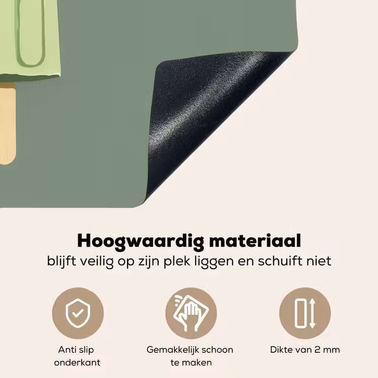 Groen - Waterijsje - Stokje - Illustratie Inductie beschemer met haakjes klein -ky-onderkant-nl