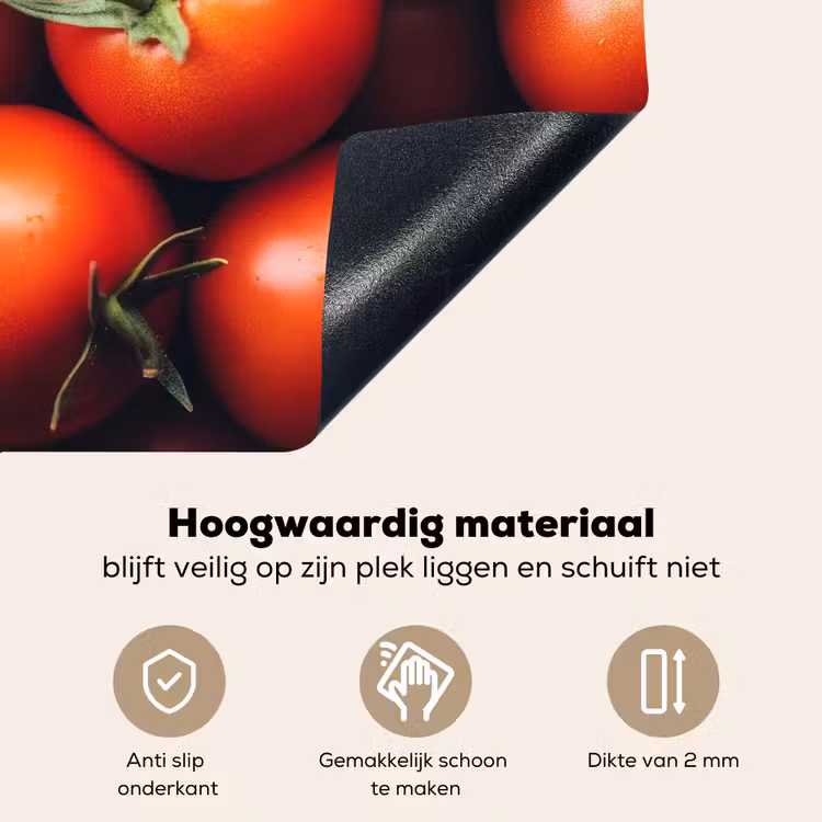 Groente - Rood - Tomaten Inductie beschemer met haakjes klein -ky-onderkant-nl