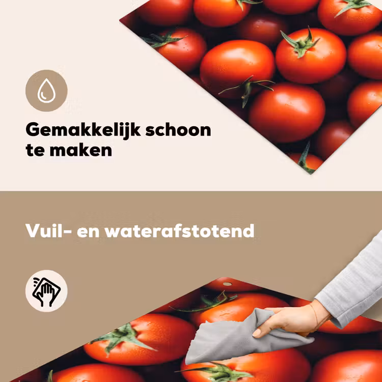 Groente - Rood - Tomaten Inductie beschemer met haakjes klein -ky-schoon-nl