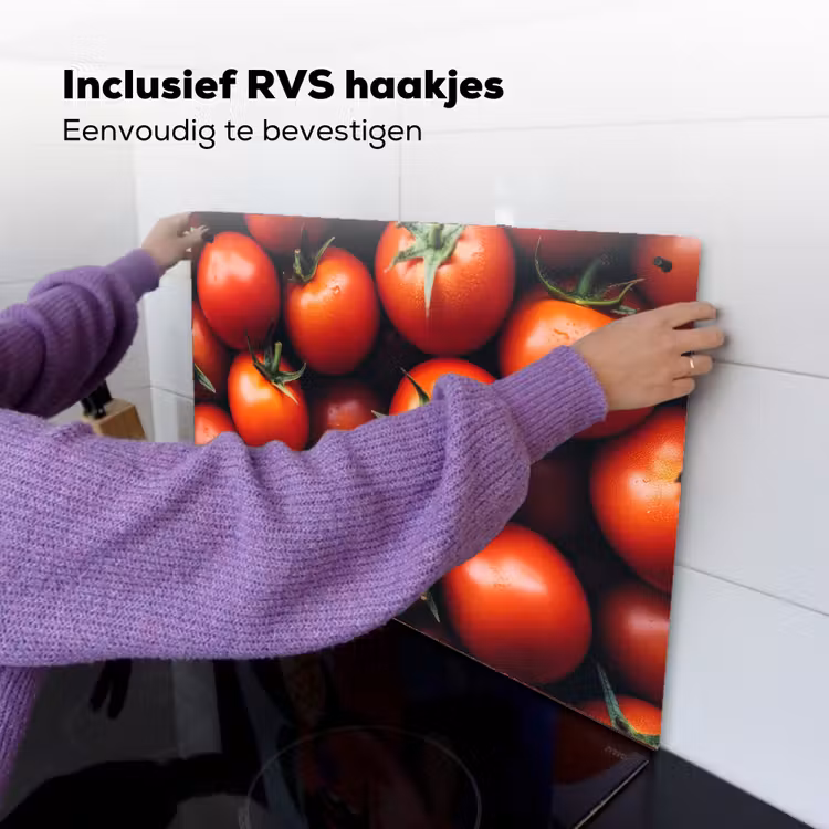 Groente - Rood - Tomaten Inductie beschemer met haakjes klein -ky-ophangen-nl