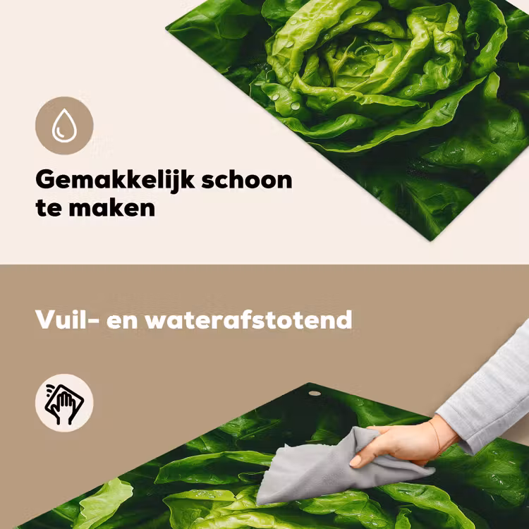 Groente - Sla - Groen Inductie beschemer met haakjes klein -ky-schoon-nl
