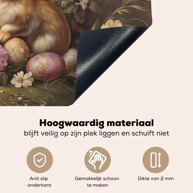 Haas - Stilleven - Bloemen Inductie beschemer met haakjes klein -ky-onderkant-nl