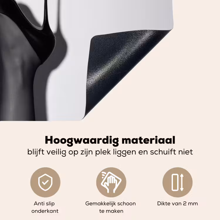 Hak - Wijn - Minimalistisch - Zwart Inductie beschemer met haakjes klein -ky-onderkant-nl