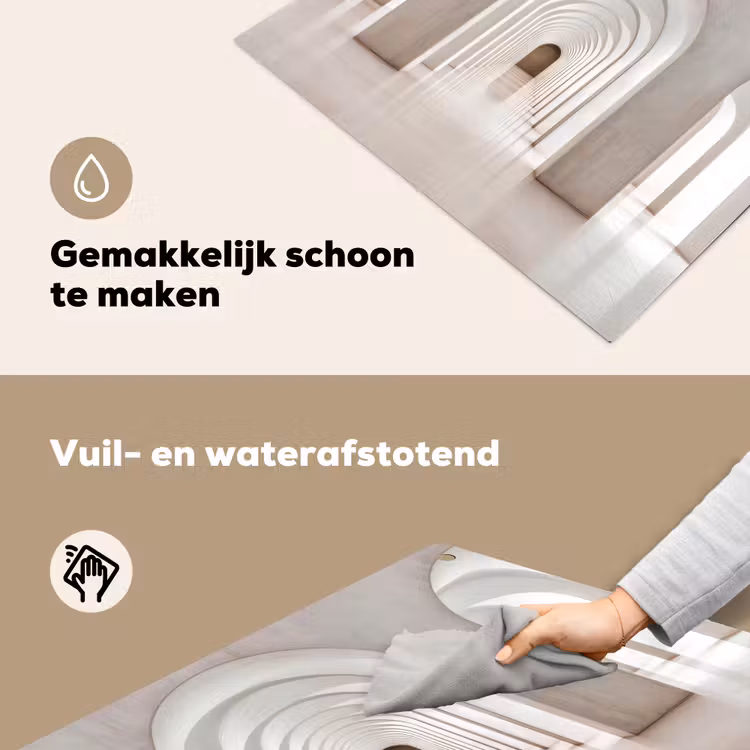 Hal - Bogen - Symmetrisch - Modern Inductie beschemer met haakjes middel -ky-schoon-nl