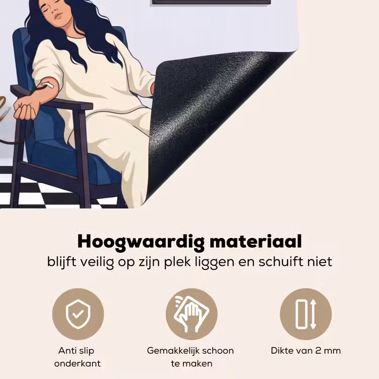 Half human, Half Coffee - Infuus - Koffie Inductie beschemer met haakjes klein -ky-onderkant-nl