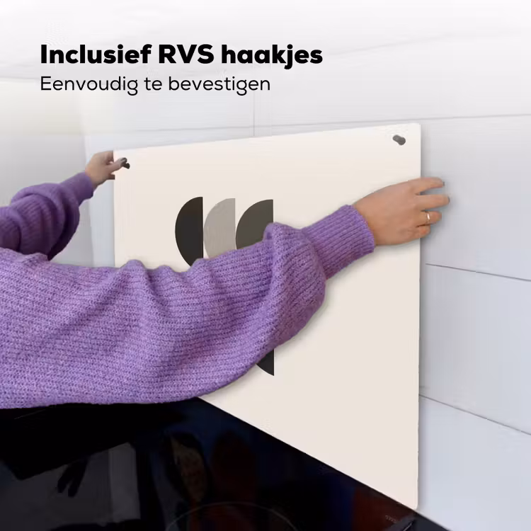 Halve cirkels - Aardetinten - Grafisch Inductie beschemer met haakjes middel -ky-ophangen-nl