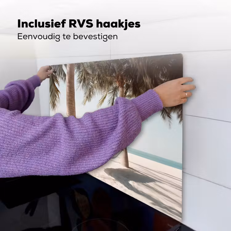 Hangmat - Palmbomen - Strand - Zee Inductie beschemer met haakjes middel -ky-ophangen-nl