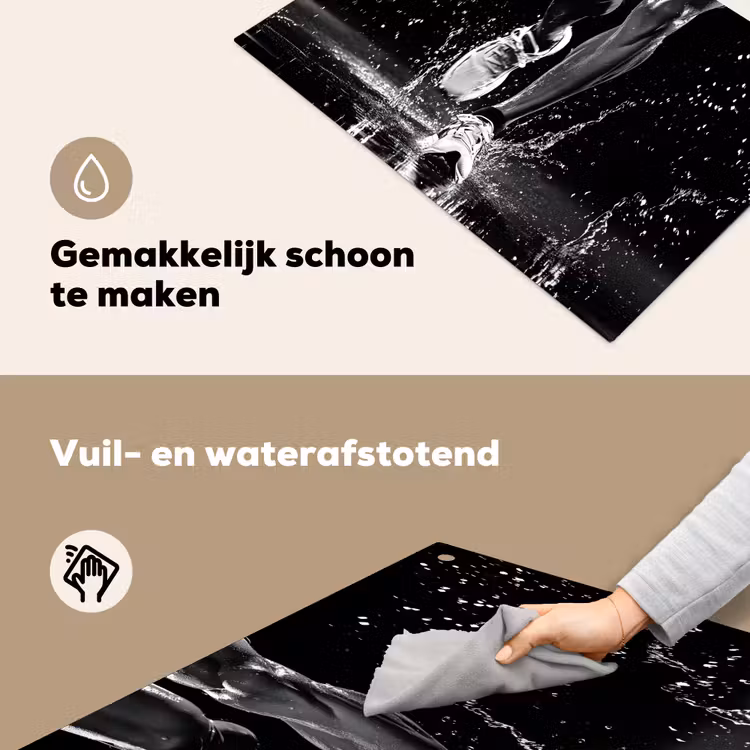 Hardloopschoenen - Rennen - Druppels - Zwart Inductie beschemer met haakjes klein -ky-schoon-nl
