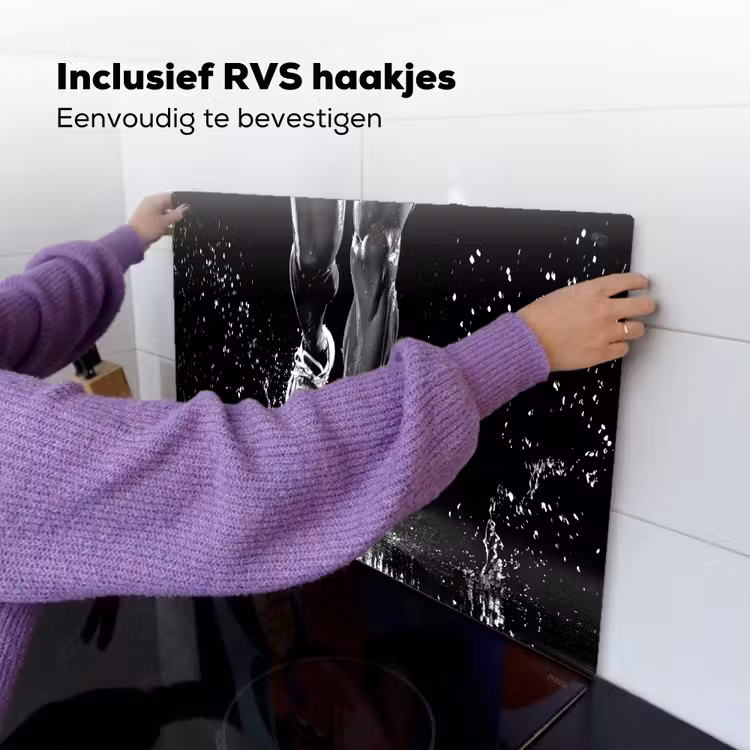 Hardloopschoenen - Rennen - Druppels - Zwart Inductie beschemer met haakjes klein -ky-ophangen-nl