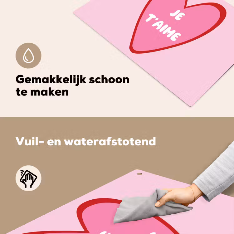 Hart - Frans - Valentijn - Roze Inductie beschemer met haakjes klein -ky-schoon-nl