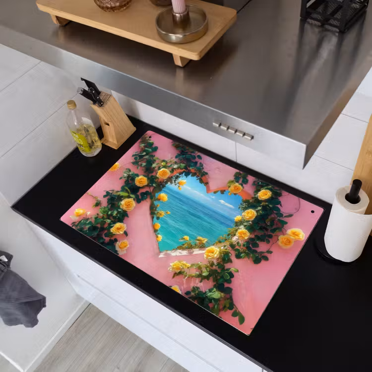 Hart - Zee - Muur Inductie beschemer met haakjes klein -sfeer1