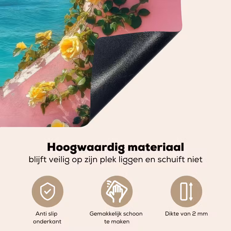 Hart - Zee - Muur Inductie beschemer met haakjes klein -ky-onderkant-nl
