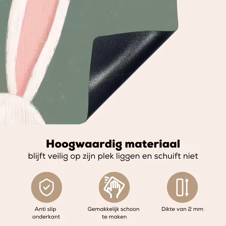 Hazen - Oren - Roze Inductie beschemer met haakjes klein -ky-onderkant-nl