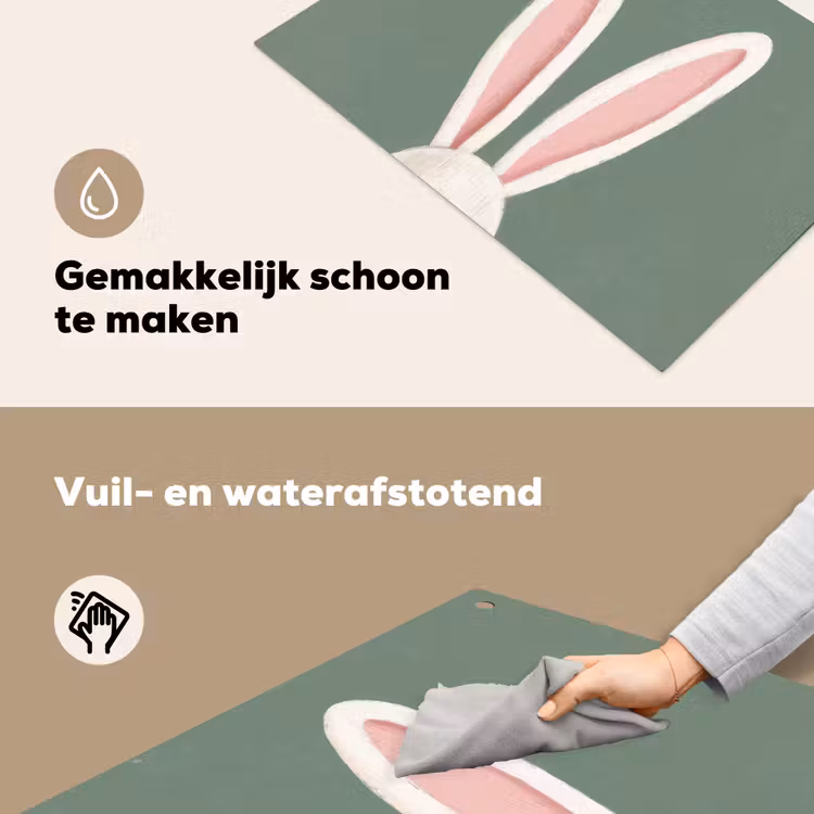Hazen - Oren - Roze Inductie beschemer met haakjes klein -ky-schoon-nl
