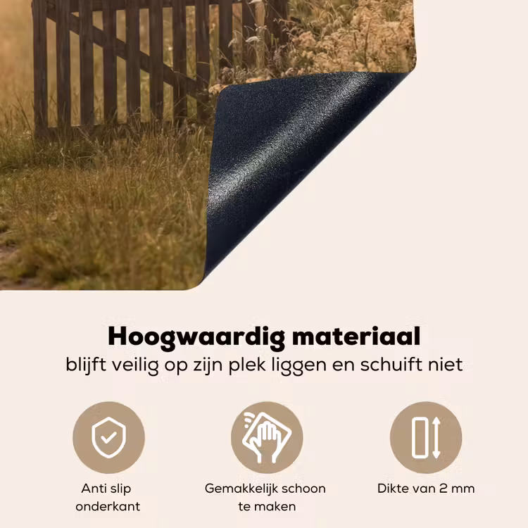Hek - Natuur - Mist - Veld Inductie beschemer met haakjes klein -ky-onderkant-nl