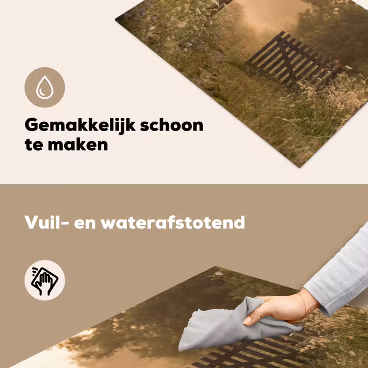 Hek - Natuur - Mist - Veld Inductie beschemer met haakjes klein -ky-schoon-nl
