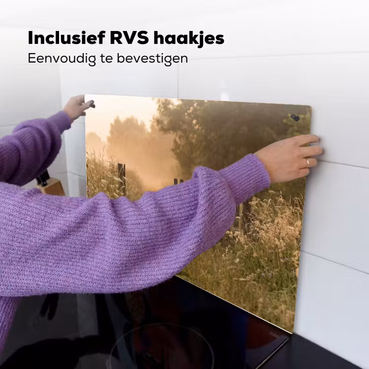 Hek - Natuur - Mist - Veld Inductie beschemer met haakjes klein -ky-ophangen-nl