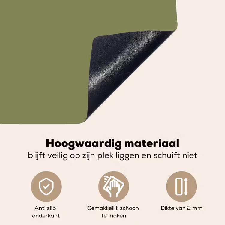 Herbal - Matcha - Groen Inductie beschemer met haakjes klein 777 -ky-onderkant-nl