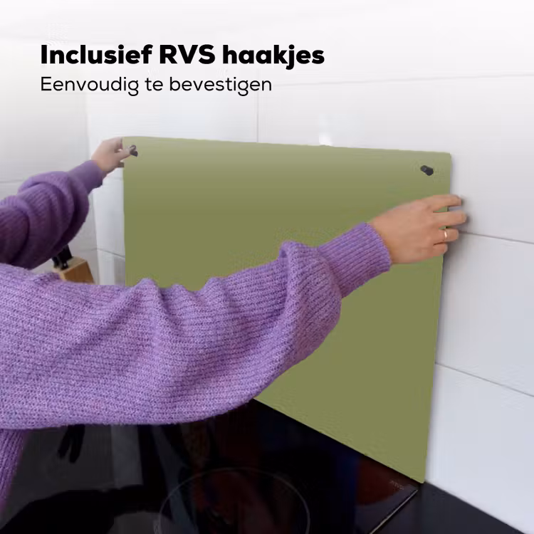 Herbal - Matcha - Groen Inductie beschemer met haakjes klein 777 -ky-ophangen-nl