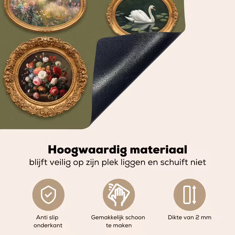 Hert - Bos - Natuur - Klassiek - Dieren Inductie beschemer met haakjes klein -ky-onderkant-nl