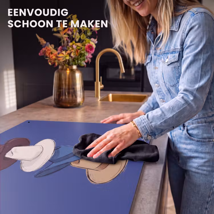 Hoeden - Gestapeld - Mode - Kleurrijk - Illustratie Inductie beschemer met haakjes klein -ky-schoon-nl
