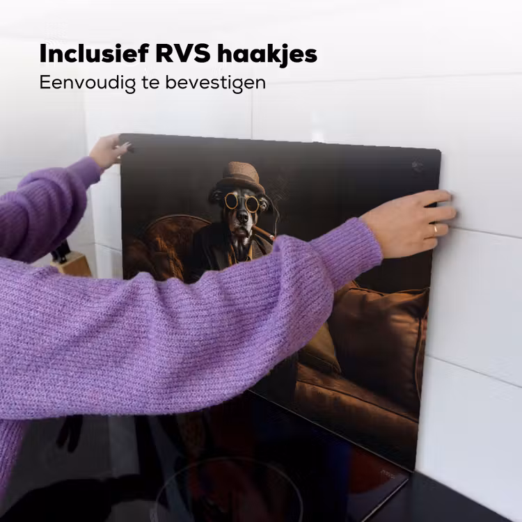 Hond - Sigaar - Hoed - Pak Inductie beschemer met haakjes klein -ky-ophangen-nl