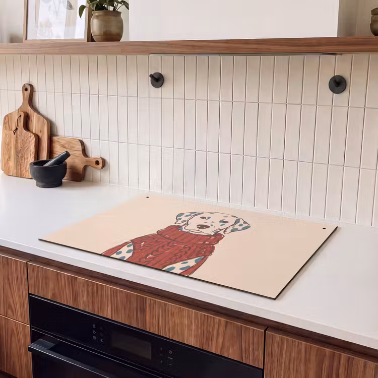 Hond - Trui - Winter - Dieren - Rood Inductie beschemer met haakjes klein -sfeer1