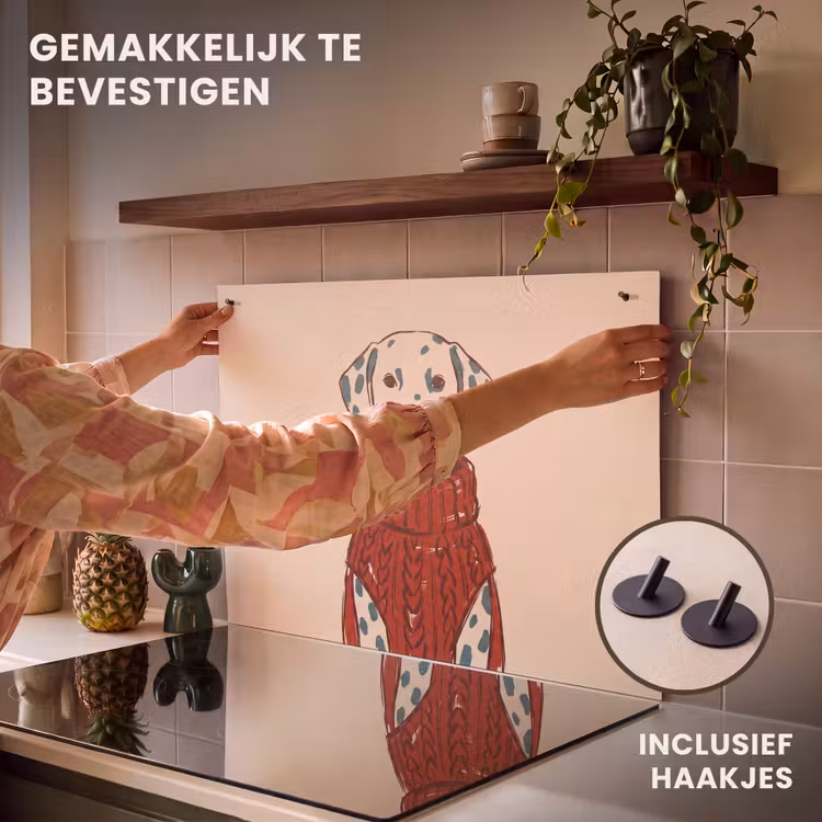 Hond - Trui - Winter - Dieren - Rood Inductie beschemer met haakjes klein -ky-ophangen-nl