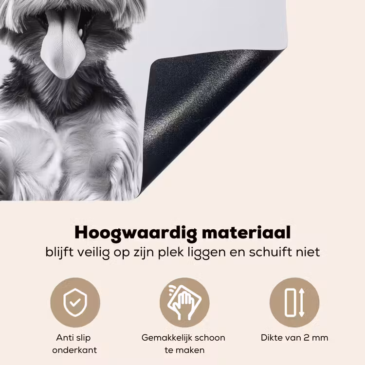 Hondje - Wijnglas - Zonnebril - Enthousiast Inductie beschemer met haakjes middel -ky-onderkant-nl