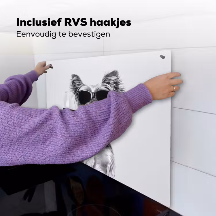 Hondje - Wijnglas - Zonnebril - Enthousiast Inductie beschemer met haakjes middel -ky-ophangen-nl