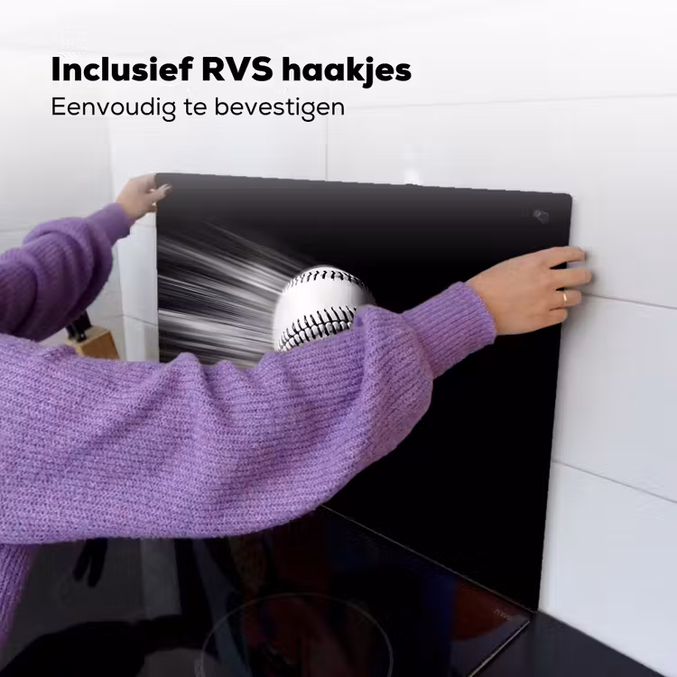 Honkbal - Wit - Vliegt Inductie beschemer met haakjes klein -ky-ophangen-nl