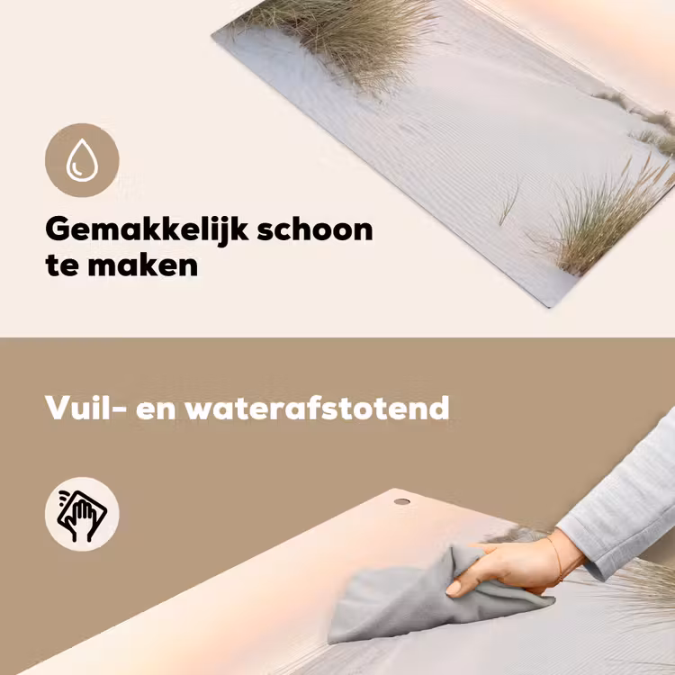 Horizon - Duinlandschap - Zand Inductie beschemer met haakjes klein -ky-schoon-nl