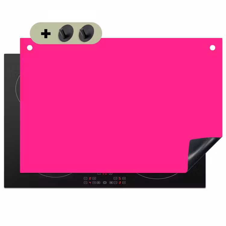 Hot - Fuchsia - Roze Inductie beschemer met haakjes klein 777 -3d